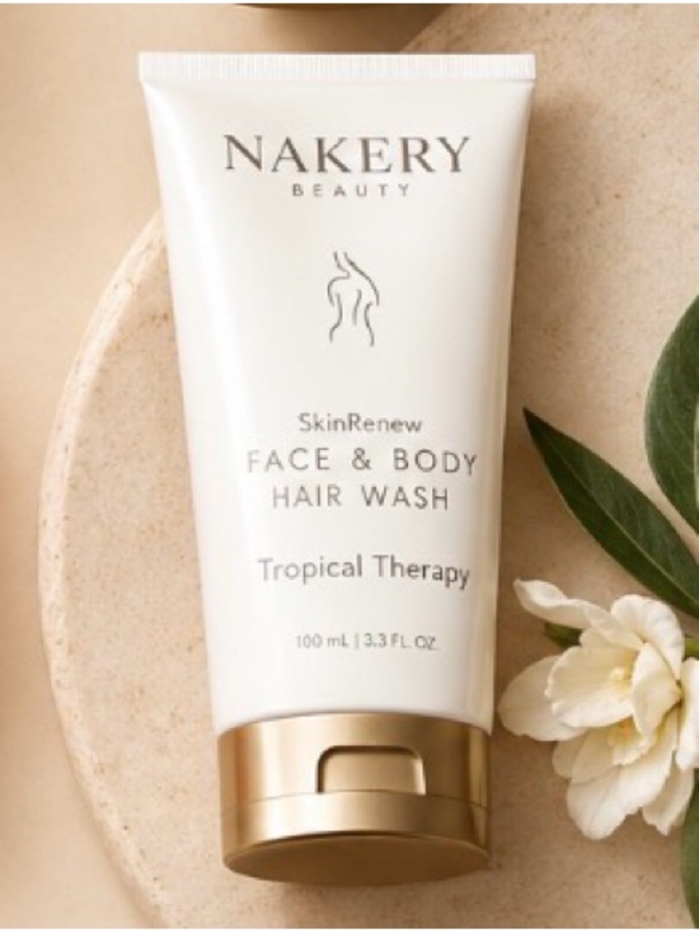 Nakery Tropical Therapy skin Renew Face, Body and Hair Wash, 3.3 Oz.